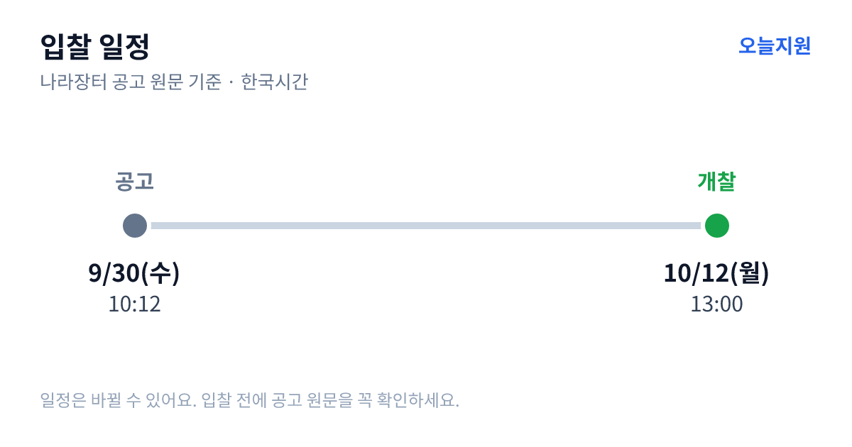 2026 SMWU EDU EXPO_행사 대행 입찰 일정 — 공고 9월 30일(수) 10:12, 개찰 10월 12일(월) 13:00