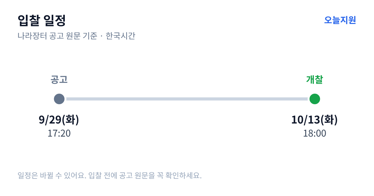 국제백신연구소(IVI) Microplate Washer납품업체 선정 건 입찰 일정 — 공고 9월 29일(화) 17:20, 개찰 10월 13일(화) 18:00